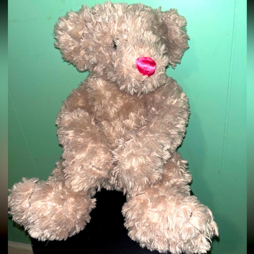 Adorable vintage plush teddy bear- large